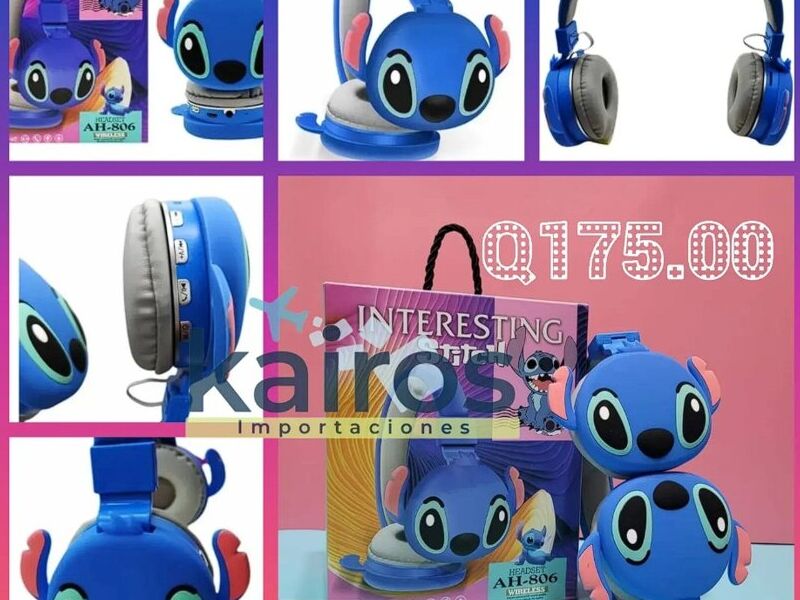 New Disney Stitch Wireless Bluetooth Headphones AH-806 HIFI Sound